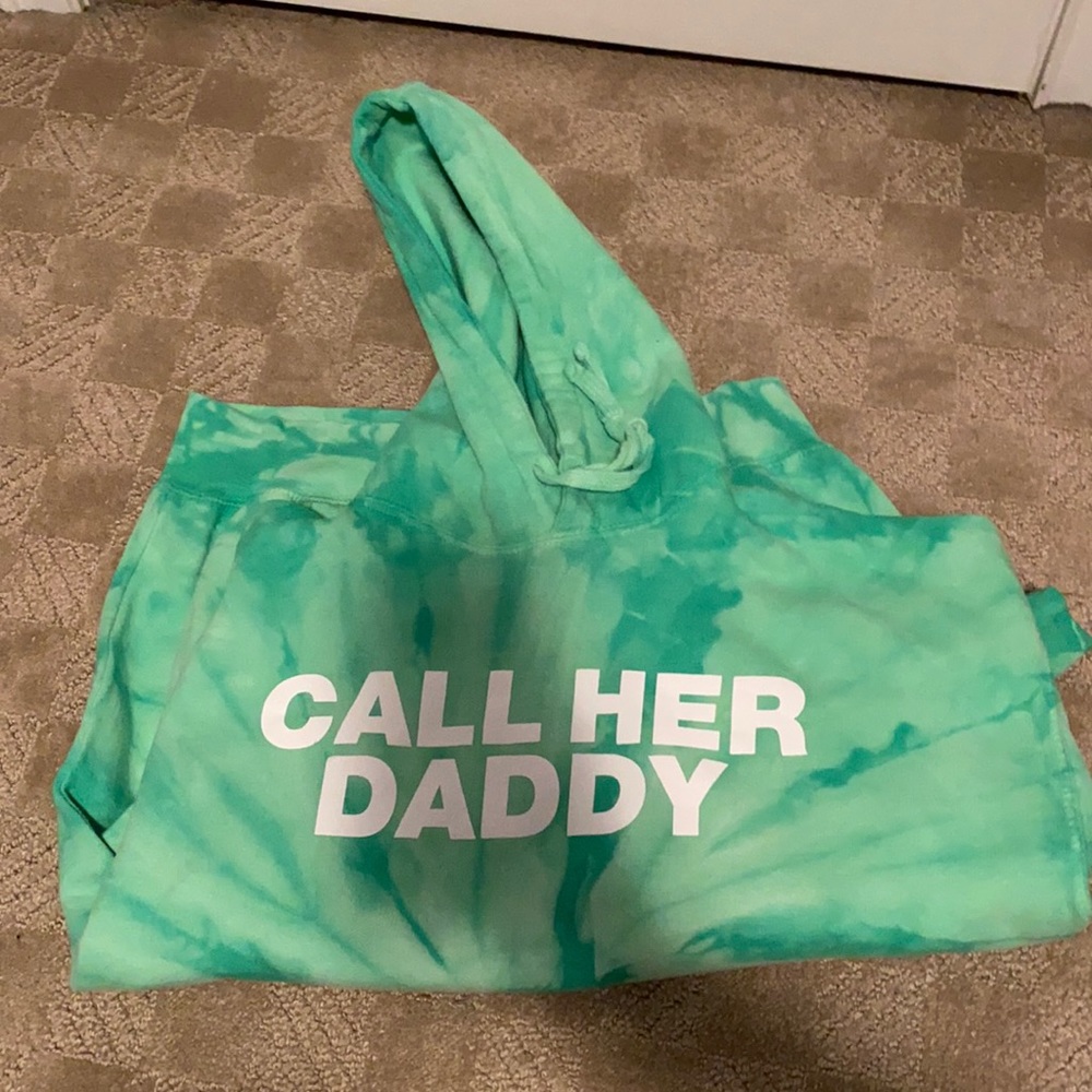 CHD green tie dye hoodie